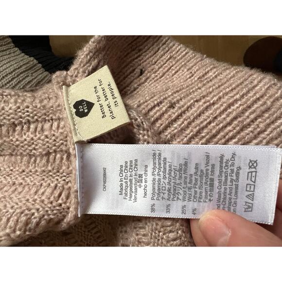 Madewell Belmont Donegal Pink Mock Neck Sweater - Picture 5 of 6